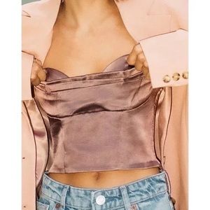 Zara Satin Crop Top size xs